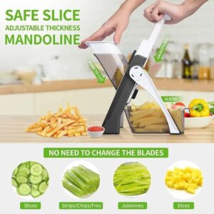 قطاعة الخضار والمندولين الآمنة (Safe Slice Adjustable Mandoline)
